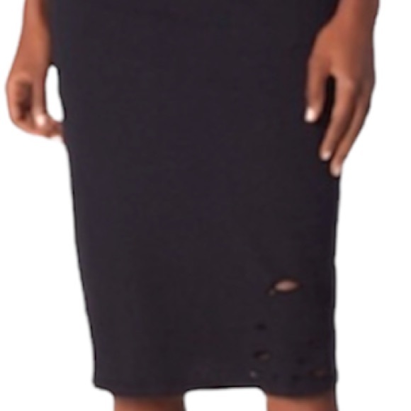 🆕Nordstrom’s ”Midnight” Distressed T-Shirt Dress - Picture 7 of 10